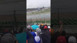 Hamilton crashes after Leclerc in turn 15  crowdreaction 😃 [upl. by Ecyob]