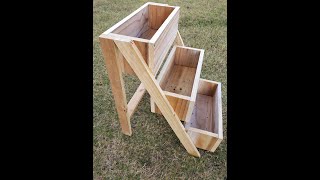 How to make a 3 tiered garden box for herbs flowers or anything else [upl. by Airliah]