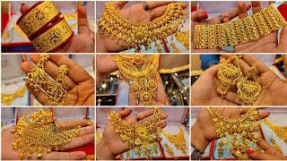 30 gram মধ্যে mantasa earrings necklace bala under 1lakh gold design with pricekarjewelleryhouse [upl. by Asena288]