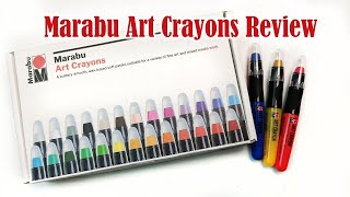 Marabu Art Crayons Review First Impressions Swatching Artwork Its My 300th Video [upl. by Salchunas470]