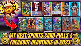 MY BEST SPORTS CARD PULLS amp FREAKOUT REACTIONS IN 2023🤯🔥 [upl. by Aernda479]