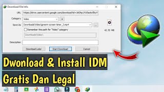 Cara Mudah Download amp Install IDM Gratis dan Legal  internet download manager [upl. by Aihsenrad272]