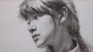 Portrait Drawing the Girl Techniques [upl. by Ponton]