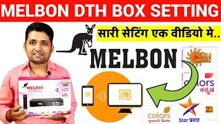 MELBON GALAXY 4 Set Top Box Setting In Hindi  Melbon Box Secret Feature Channels With DLNA [upl. by Yarled]