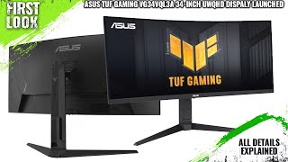 ASUS TUF Gaming VG34VQL3A 34inch 180Hz UWQHD Monitor Launched  Explained All Spec Features amp More [upl. by Quirk]