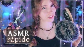 ✨Mi primer ASMR FAST amp AGRESSIVE• Tu Estilista te Maquilla y Corta el Pelo ✂️✨【Atención Personal】 [upl. by Anits]