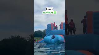 AIRBAG LAUNCH but they get progressively higher 🔼 waterpark stevenage funny fail [upl. by Jannel]