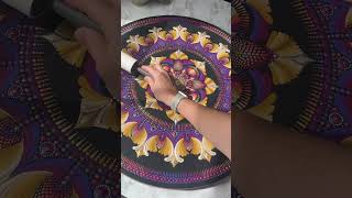 Finishing a Dot Mandala Painting mandala dotting mandalapainting art [upl. by Adigirb]