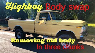 1976 Ford F250 highboy is just too rusty so I’m replacing the body [upl. by Manly404]