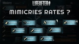 LIFEAFTER MIMICRIES RATES  LETS FIND OUT BERAPA RATE MIMIKRI NEW UPDATE INI [upl. by Allana]