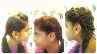 How to make 3 Easy Hairstyles with Two PonytailPigtails Simple Hairstyles for School [upl. by Amero]