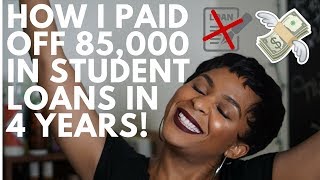 Millennial In Debt How I Paid Off 85000 In Student Loans Very Detailed  Highly Requested [upl. by Ise219]