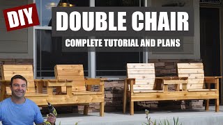 How to Make a Double Chair Bench  DIY Double Chair Version 1  Patio Furniture [upl. by Alled]