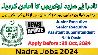 NADRA Jobs 2024  Latest Vacancies in Islamabad  How to Apply [upl. by Hanavas]