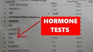 HORMONE TEST INTERPRETATION FSHLHProlactinCortisolTSHInsulinFT3 [upl. by Tapes]