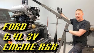 Ford 54L 3v Triton Engine Removal amp Installation Part 1 of 2 Removing The Engine [upl. by Ailema]