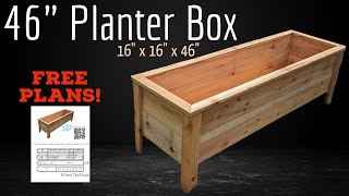 Cedar Planter Box FREE PLANS  How To [upl. by Anaela]