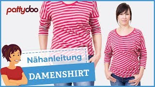 Shirt selber nähen  pattydoo Nähanleitung auch für Anfänger [upl. by Osanna389]