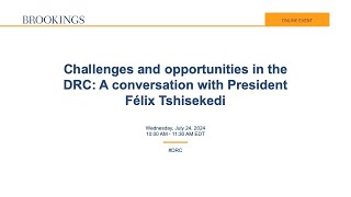 Challenges and opportunities in the DRC A conversation with President Félix Tshisekedi [upl. by Perrine405]