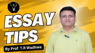 Essay Tips Must Watch Video For All Students English By Wadhwa Sir [upl. by Rehpotsyrhc]