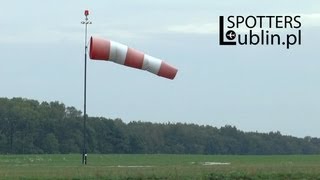 Lublin Airport  strong wind at RWY25 [upl. by Edlyn699]