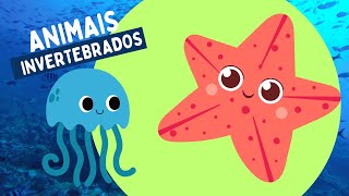 ANIMAIS INVERTEBRADOS Moluscosequinodermosartrópodesesponjasvermesinsetos [upl. by Mailli]