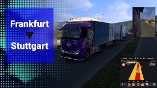 Frankfurt to Stuttgart  Euro Truck Simulator 2 [upl. by Ecirpak]