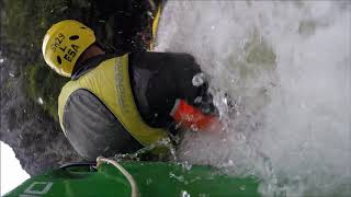 White water Kayaking  mega fail whitewaterkayak megafail riverrafting [upl. by Aelahs]