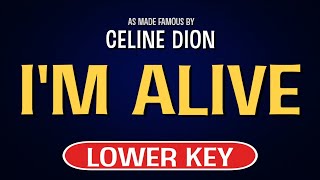 Celine Dion  Im Alive  Karaoke Lower Key [upl. by Sualokin490]