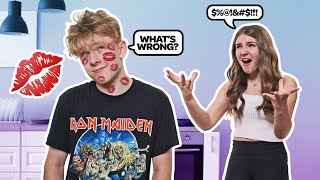 Having ANOTHER GIRLS LIPSTICK On Me PRANK On Girlfriend GONE WRONG💋 Lev Cameron [upl. by Jepum]