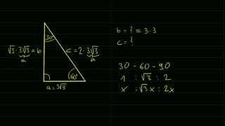 306090 fokos háromszög oldalhosszainak meghatározása [upl. by Eisned]