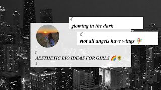 40 Aesthetic Bio Ideas for Girls  Aesthetic Instagram Bio Ideas Simple Short  Cool  Sassy 🦋🌻 [upl. by Etnovad]