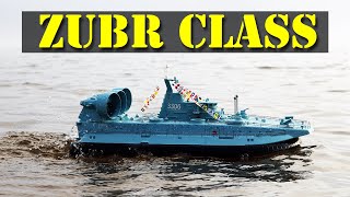 AMAZING The RC Hobby ZUBR Class LCAC Warship Hovercraft  Review  HG C201 1110 Brushless [upl. by Semyaj]