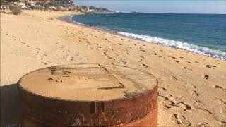 Platja de la Kalima o de la Riera  Caldes dEstrac  Maresme  Desembre 2017 [upl. by Egiap]