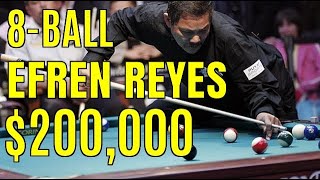 Magical EFREN REYES vs MIKE SIGEL 200000 8BALL [upl. by Benita]