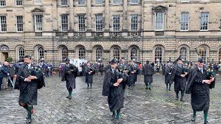 Boys Brigade and Girls Brigade Pipes amp Drums performing outside St Giles [upl. by Clausen469]