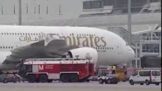 First landing of Emirates A380 in Munich  Munich  Emirates Airline [upl. by Robenia545]