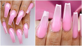 How To File Nails EASY amp FAST POLYGEL Start to Finish Outline French [upl. by Kristi]