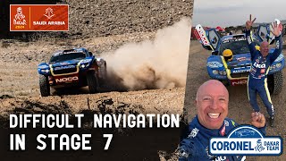 Difficult navigation for Coronel in stage 7  Dakar 2024 [upl. by Kapeed]