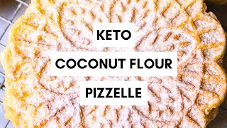 Keto Coconut Flour Pizzelle  Dessert  Low Carb  Holiday Recipe  Nut Free amp Dairy Free [upl. by Isoj]