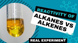 Chemical reactivity of alkanes vs alkenes video [upl. by Rehctelf]