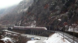 Gotthard railway Switzerland Winter 2016 [upl. by Neetsuj]