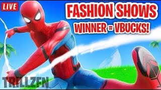 REAL FORTNITE FASHION SHOW amp HIDE amp SEEK LIVE 1 WIN  2500 VBUCKS CUSTOM MATCHMAKING fashionsh [upl. by Aldo]