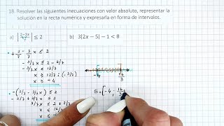 INECUACIONES  Con valor absoluto  Cómo resolver paso a paso  Recta e intervalo solución [upl. by Sirc]