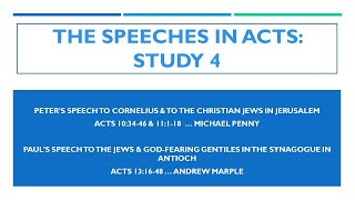 The Speeches in Acts Study 4 [upl. by Rahel]