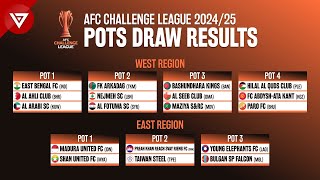 AFC CHALLENGE LEAGUE 202425 Pots Draw Results [upl. by Neirda]