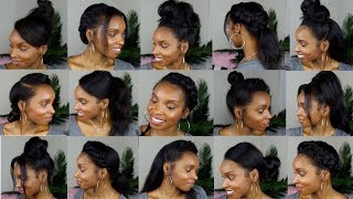 15 HAIRSTYLES FOR STRAIGHT NATURAL HAIR [upl. by Eatnoled]