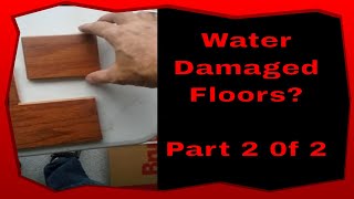 How To Remove and Replace Water Damaged Hardwood Flooring Part 2 of 2 [upl. by Helsell405]