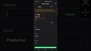 How to add PIXFI contract address to your Metamask and Trust wallet  pixelverse [upl. by Ahsikal792]