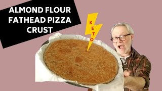 HOW TO MAKE KETO FATHEAD PIZZA CRUST w ALMOND FLOUR EASY LCHF PALEO [upl. by Esmerolda128]